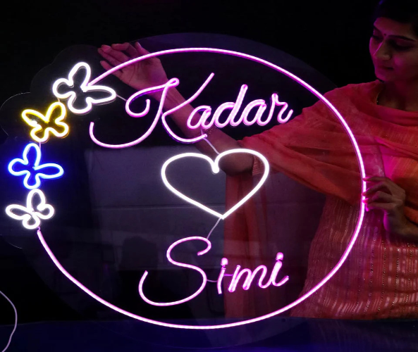 Customized Name Couple Neon - Neon Sign for Anniversary