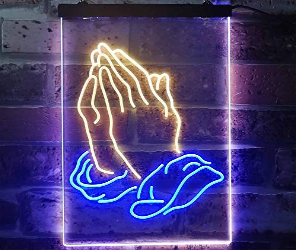 Religious Hands Praying LED Neon Light Sign