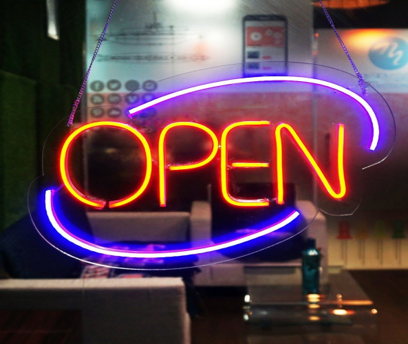 OPEN Outdoor Neon Sign