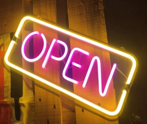 OPEN Outdoor Neon Sign