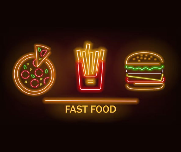 Neon Fast Food Sign