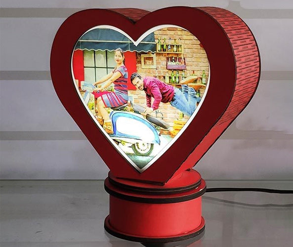 Heart Rotating Lamp