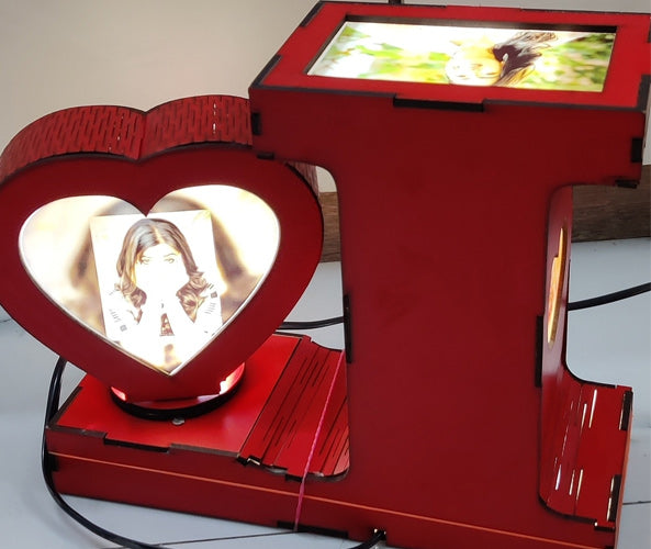 Rotating Night Lamp "Love Heart"