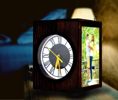 Rotating Lamp with Clock