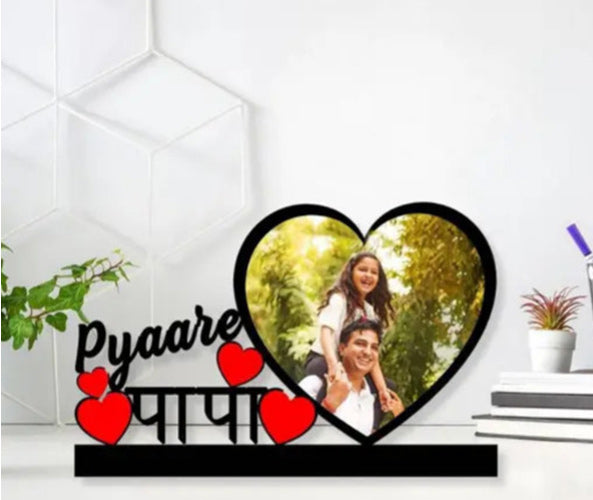 Pyaare Papa Customized Wooden Photo Table Top