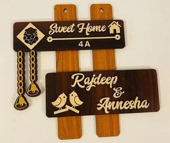 Brown Black Wooden Home Plate