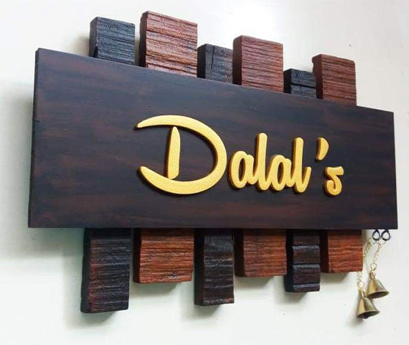 12 Stylish Wooden Name Plate Designs for Home