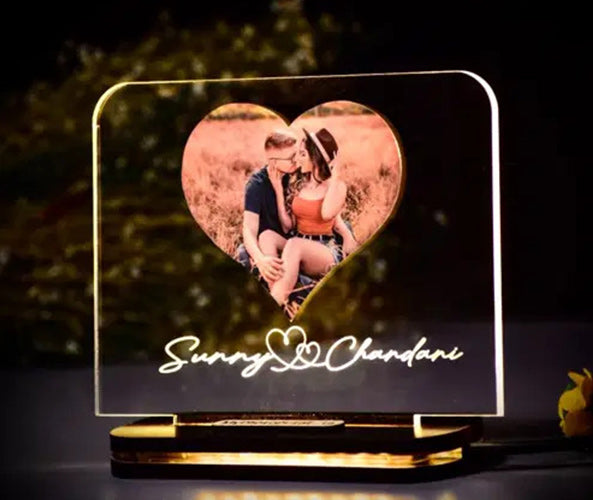 Heart Photo Personalized Couple Photo Acrylic Lamp