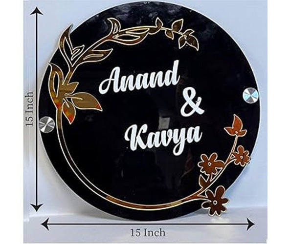 Black, White, and Golden Acrylic Home Plate