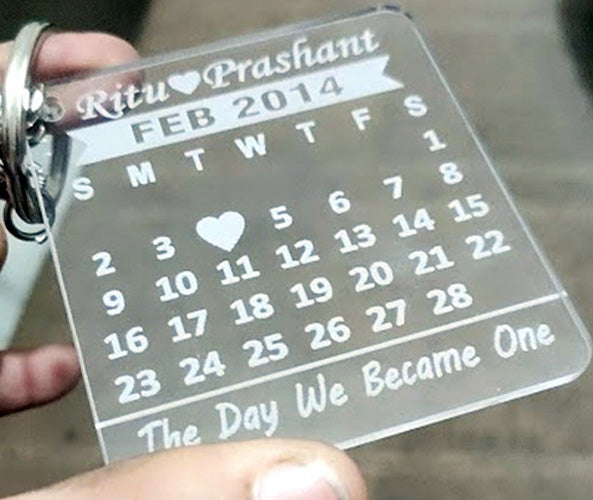 Customized Calendar Keychain: