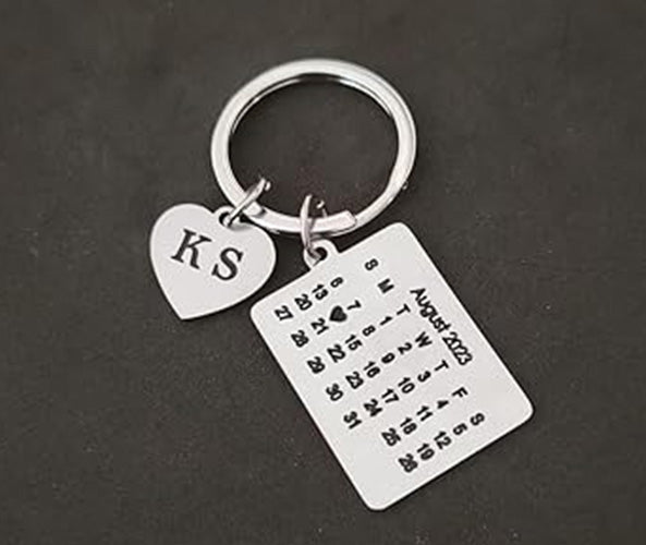 Special Date Calendar Keychain for Couples