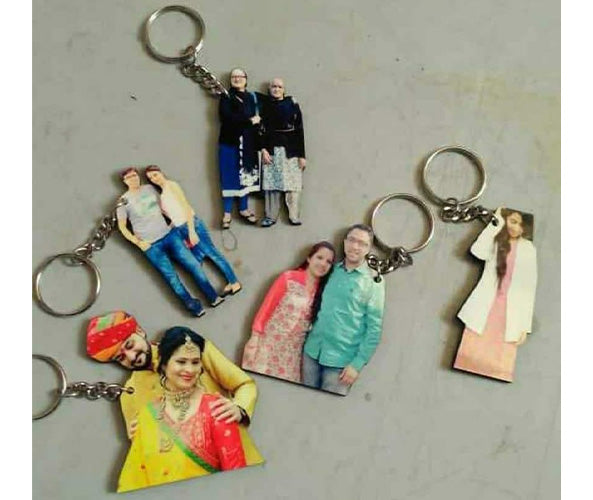 Wooden Cutout Keychain