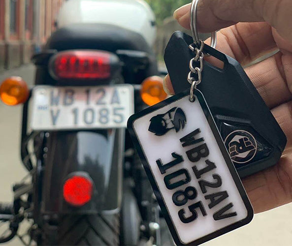 Royal Enfield Number Plate Keychain