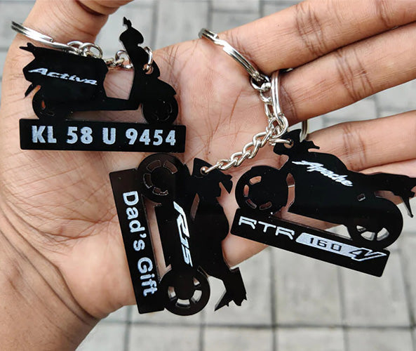 Bike Shape Number Plate Keychain - VS13 - Yamaha R15 Key Chain