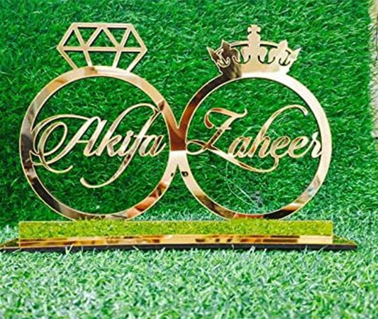 Golden Shiny Mini Ring Look Table Top