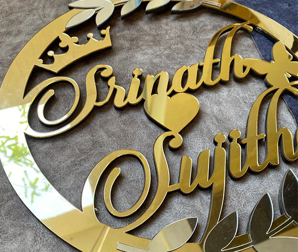 Golden Acrylic Name Prop