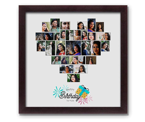 Customized Heart Shape Photo Collage Frame