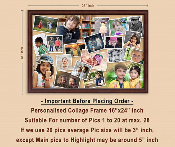 Personalized Synthetic Wood Wall Collage Photo Frames