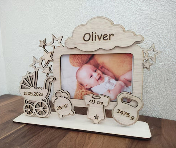 Personalize Birth Stat Picture Frame