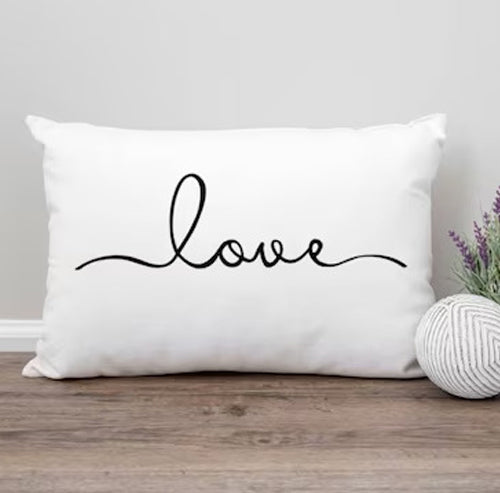 Love Inspirational Motivational Pillow Word Quote