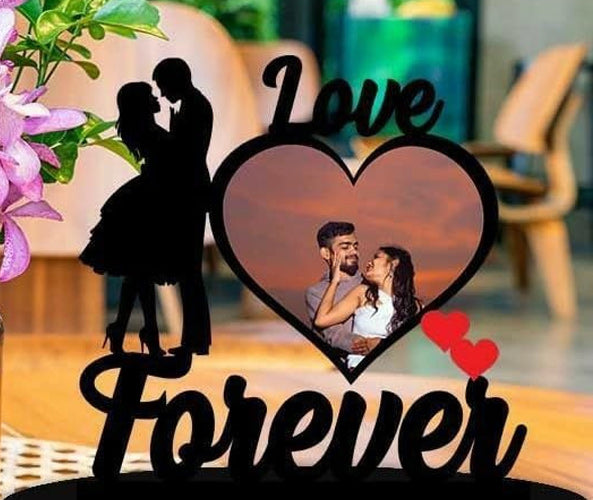 Love Forever Couple Wooden Photo Frame