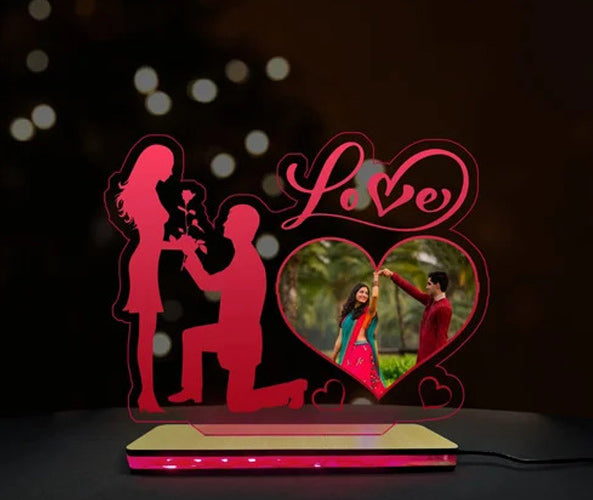 3d Acrylic Led Love Couple Lamp