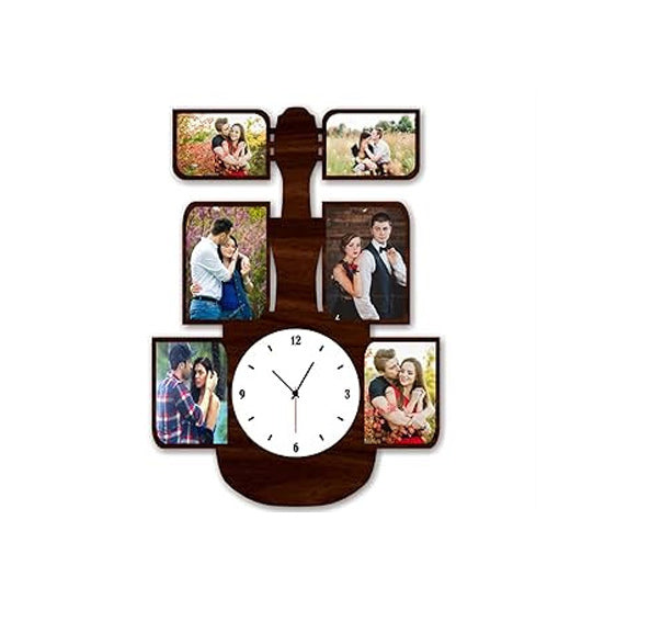 Personalised Multipicture Love MDF Wall Clock