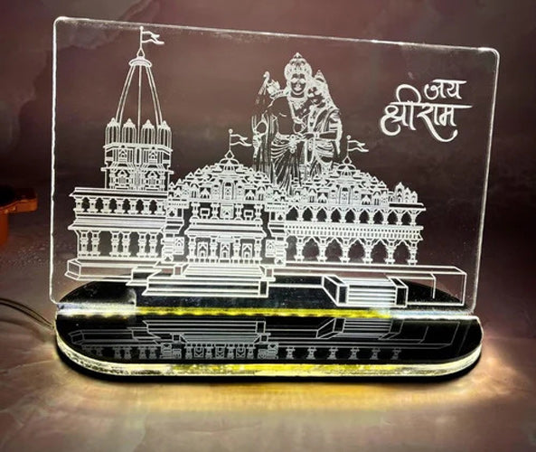 Ayodhya Ram Mandir 3d Acrylic Illusion Lamp