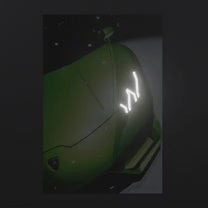 Lamborghini Green - Neon LED Car Poster (Matte Finish)