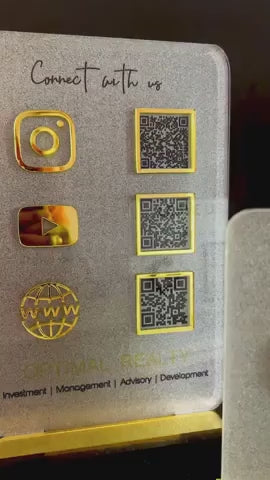 2 QR Digital Frosted Colour Standee
