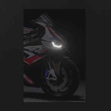 BMW S 1000 RR - Neon LED Bike Poster