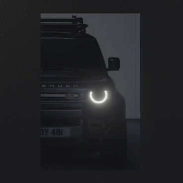 Defender V2 - Neon LED Car Poster (Matte Finish)