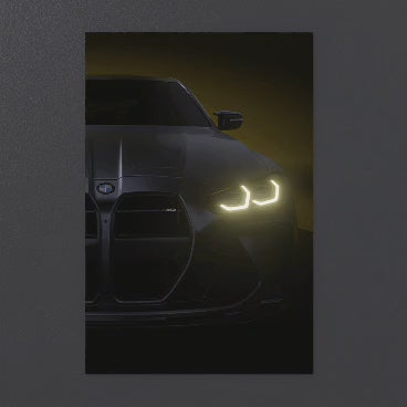 BMW M3 - Neon LED Car Poster