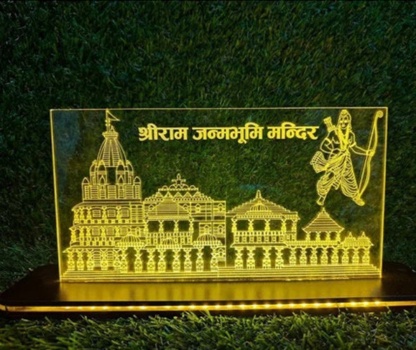 Ayodhya Ram Mandir 3d Acrylic Illusion Lamp