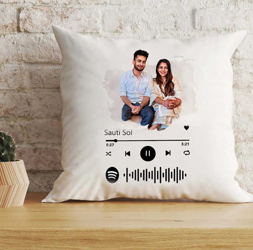 Customised Spotify Music Cushion in Square Shape