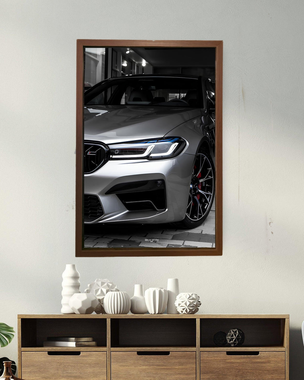 BMW m5 NEON Poster (white LED) - Essentials Series
