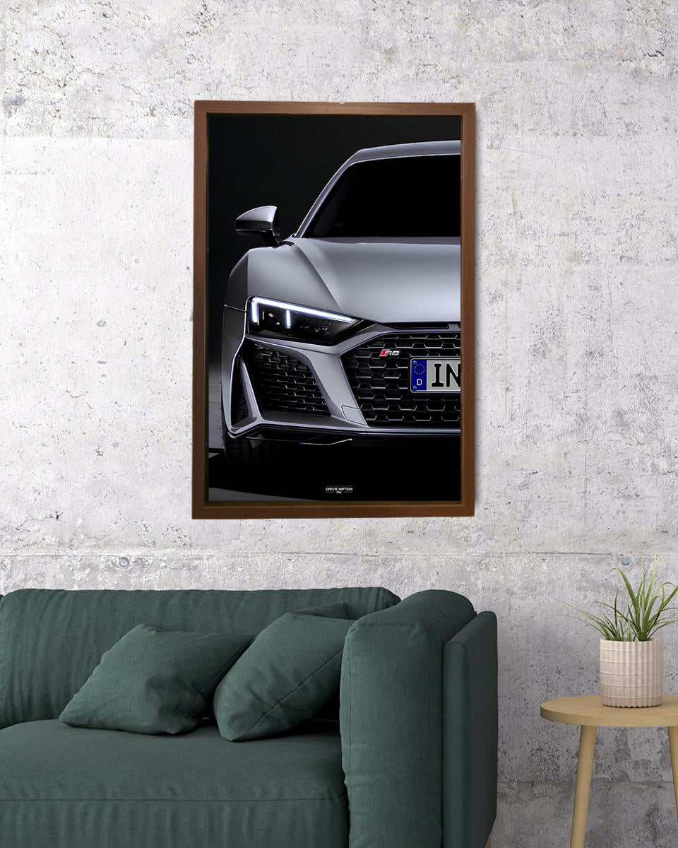 Audi R8 NEON Poster (white LED) - Essentials Series