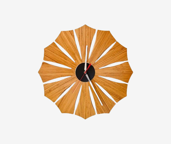 Wooden Square Wall Clock for Living Room