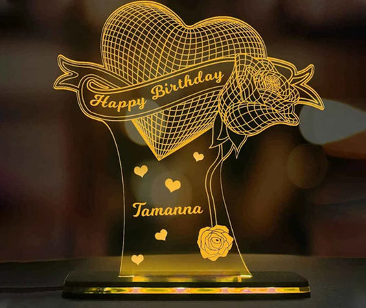 Acrylic LED Happy Birthday Lamp