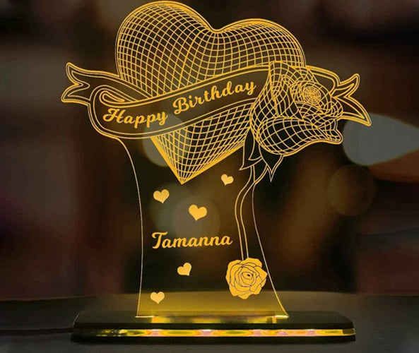 Acrylic LED Happy Birthday Lamp