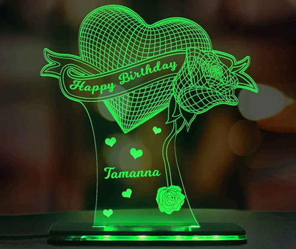 Acrylic LED Happy Birthday Lamp